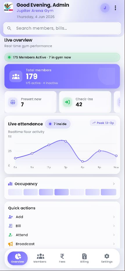 GymOpsHQ dashboard screenshot