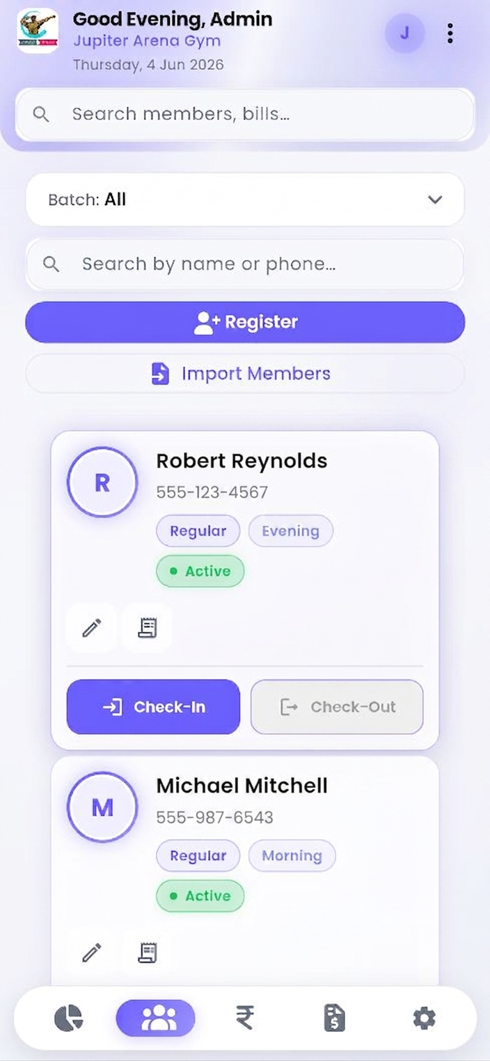 Member list screenshot